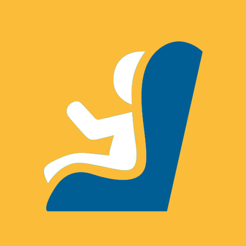 Икона на детска седалка отстрани