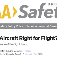 FAA Safety Briefing - Nov. 2024 - Aicraft Right for Flight?