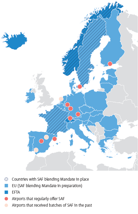 SAF supplied in Europe, March 2022