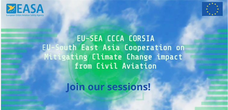 Image promoting EU-SEA CCCA CORSIA sessions