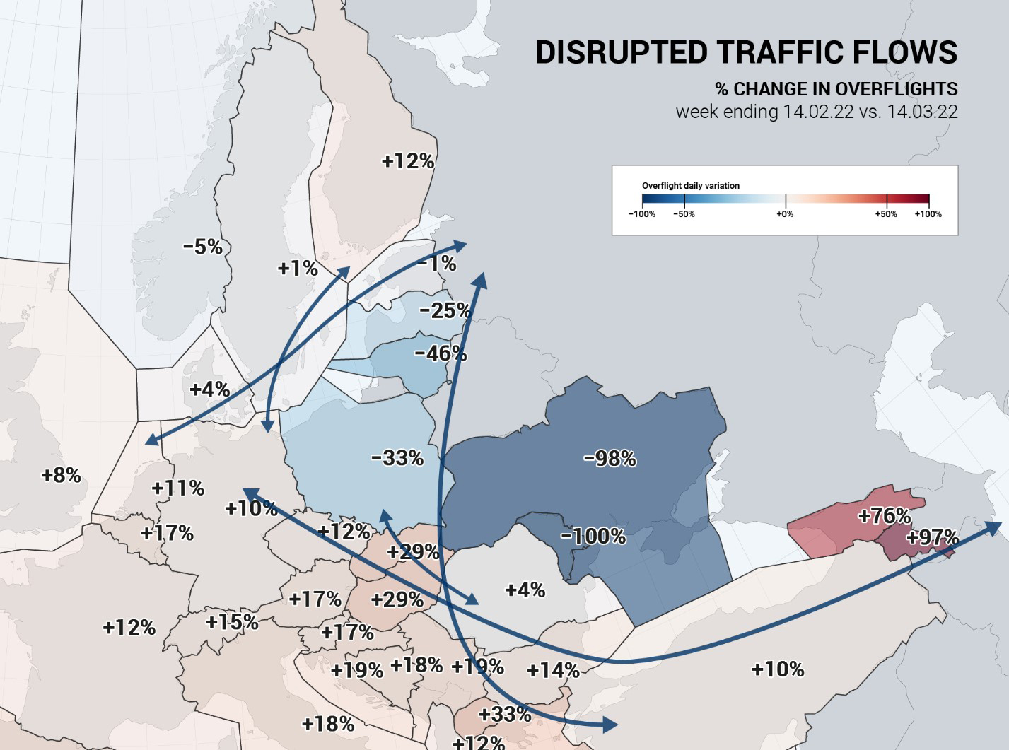 disruptive traffic flows map