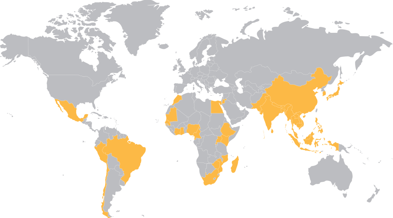 Partner States in European funded international cooperation initiatives engaged in SAF development.